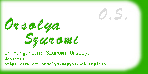 orsolya szuromi business card